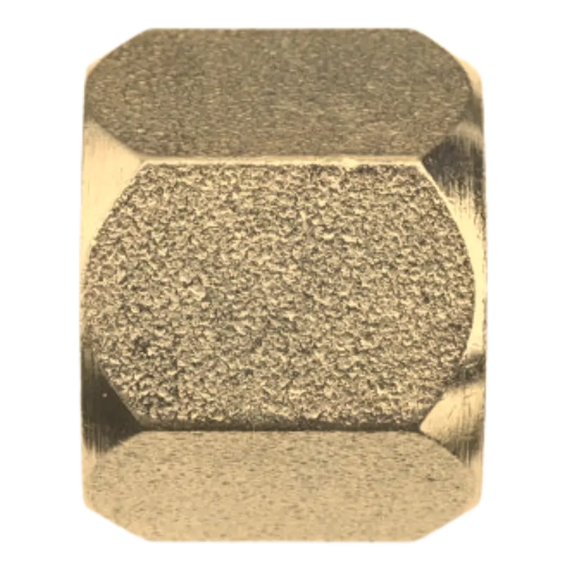 0304-C-04-B : Onehydraulics Brass Cap Nut, 7/16-20 (-04) Female Jic 1