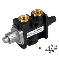 03040022 : Norgren Super X Valve, 2-Position, 3-Way, Spool Configuration 1 Blocked, 2 To 3 In Neutral, 1/8 Npt, Inline, Mechanica 1
