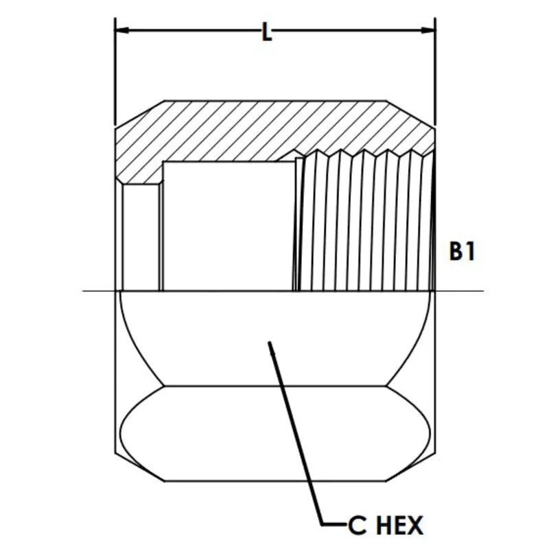 0318-02-B : Onehydraulics Brass Jic Tube Nut, 5/16-24 (-02) Female Jic 2