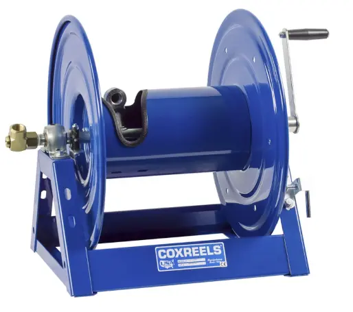 1125-4-200 : Coxreels 1125-4-200 Hand Crank Hose Reel, 1/2" Id, 200' Capacity, No Hose, 3000Psi 1