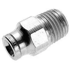 124250638-10Pack : Norgren Pneumatic Male Adapter, 3/8 Tube O/D, 3/8 Npt Thread 1