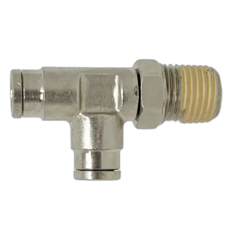 124680638-10Pack : Norgren Pneufit Swivel Male Run Tee, 3/8 Tube O/D, 3/8 Npt Thread 1