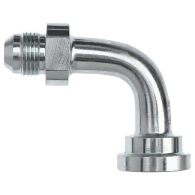 1804-24-16 : Onehydraulics Swept 90-Degree Steel Adapter, 1-7/8-12 (-24) Male Jic X 1" (-16) Code 62 Flange Head 1