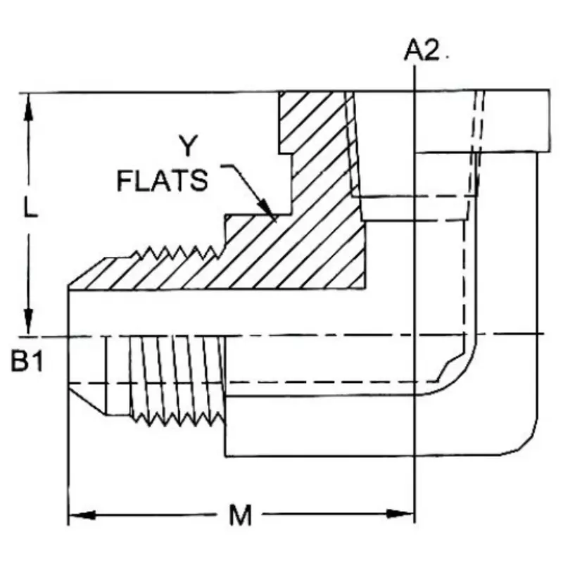 2502-05-04-Ss : Onehydraulics 90-Degree Stainless Adapter, 1/2-20 (-05) Male Jic X 1/4-18 (-04) Female Npt, 6000Psi 2