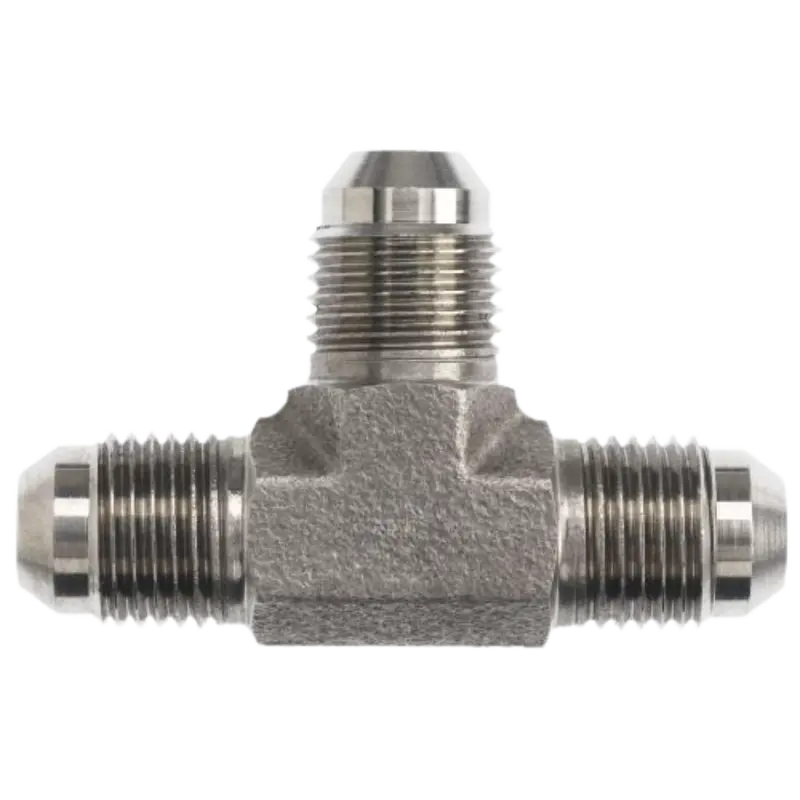 2603-20-20-20-Ss : Onehydraulics Tee Stainless Adapter, 1-5/8-12 (-20) Male Jic X 1-5/8-12 (-20) Male Jic X 1-5/8-12 (-20) Male Jic, 4800Psi 1