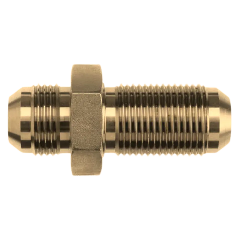 2700-12-12-B : Onehydraulics Straight Brass Bulkhead Adapter, 1-1/16-12 (-12) Male Jic X 1-1/16-12 (-12) Male Jic 1