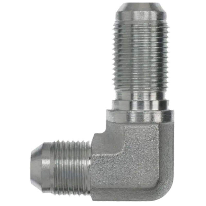 2701-04-04-Fg : Onehydraulics 90-Degree Steel Adapter, 7/16-20 (-04) Male Jic X 7/16-20 (-04) Male Jic Bulkhead, 7500Psi 1