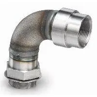 40Npt-40Sae90 : Afp Sae Thread To Tank Coupling, Steel, 90-Degree, 2.5 (2-1/2") Malesae Side 1, 2.5 (2-1/2") Tank Coupling Side 2, 400Psi Rated 1