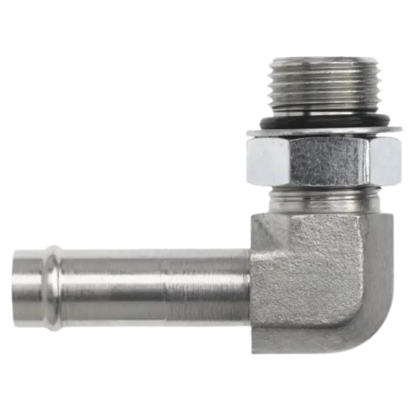 4601-16-20-Nwo-Fg : Onehydraulics 90-Degree Steel Adapter, 1" (-16) Hose Barb Od X 1-5/8-12 (-20) Male Adjustable Orb 1