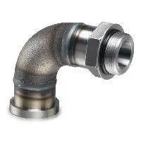 48Sf-48Sae90 : Afp Sae Thread To Flange Head, Steel, 90-Degree, 3" Malesae Side 1, 3" C61 Side 2, 400Psi Rated 1