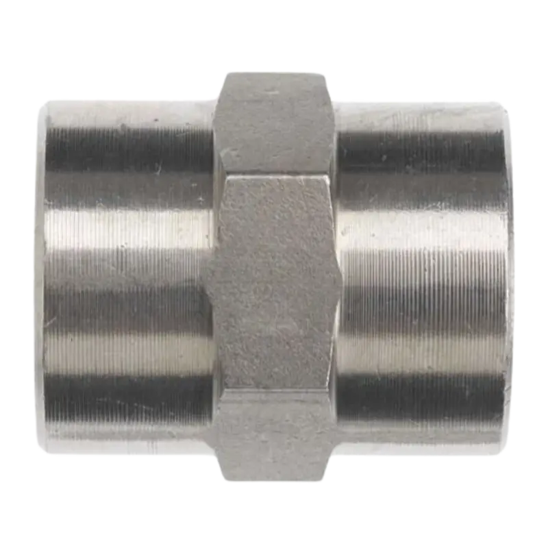 5000-04-02 : Onehydraulics Straight Steel Adapter, 1/4-18 (-04) Female Npt X 1/8-27 (-02) Female Npt, 6000Psi 1