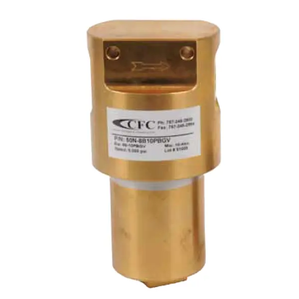 50B-8S8s-10Pbgv : Chase High Pressure Oxygen Filter, 6000Psi, 1/2" Sae Female, 10 Micron, No Visual Indicator, No Bypass 1