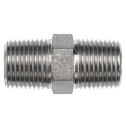 5404-32-16 : Onehydraulics Straight Steel Hex Nipple, 2-11-1/2 (-32) Male Npt X 1-11-1/2 (-16) Male Npt, 2000Psi 1