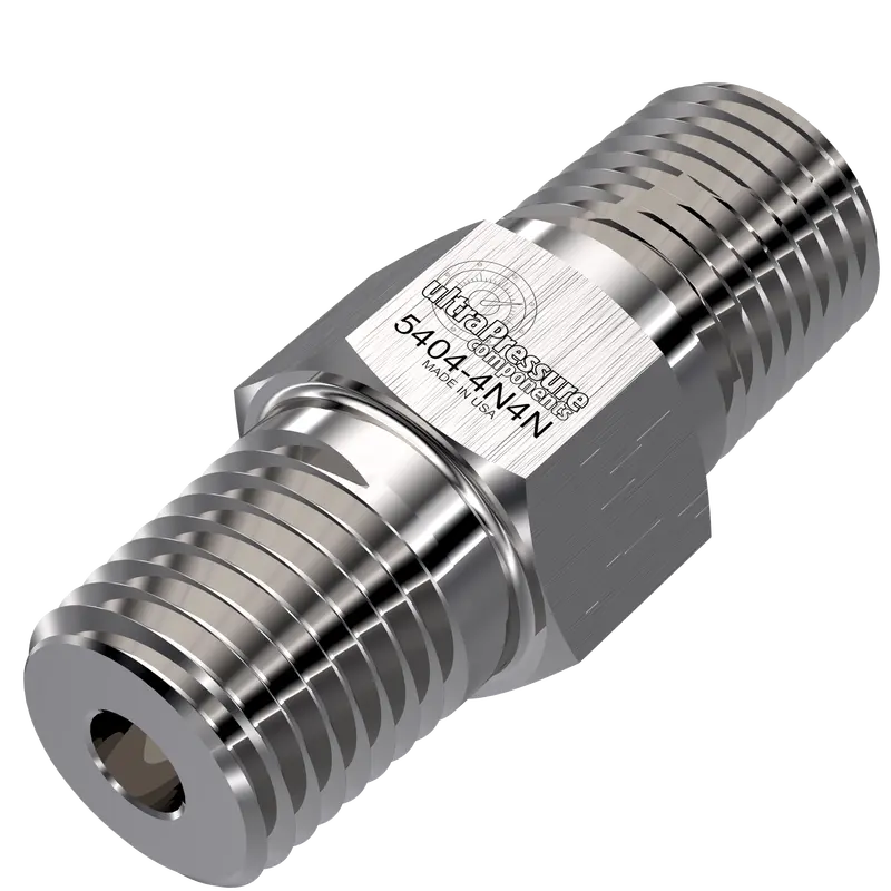 5404-4N4n : Upc 1/4" Male Npt X 1/4" Male Npt, Stainless Steel, 15,000Psi 1