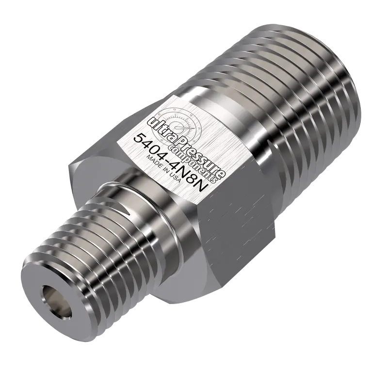 5404-4N8n : Upc 1/4" Male Npt X 1/2" Male Npt, Stainless Steel, 15,000Psi 1