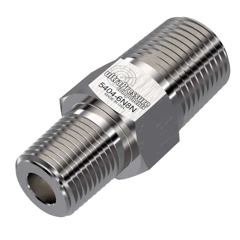 5404-6N8n : Upc 3/8" Male Npt X 1/2" Male Npt, Stainless Steel, 15,000Psi 1