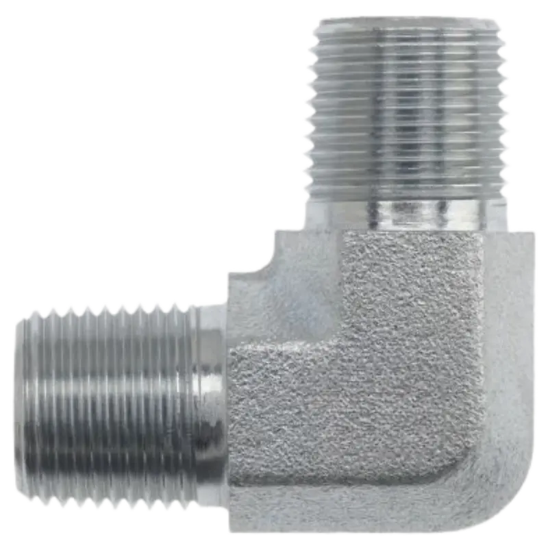 5500-06-04-Fg : Onehydraulics 90-Degree Steel Adapter, 3/8-18 (-06) Male Nptf X 1/4-18 (-04) Male Nptf, 6000Psi 1