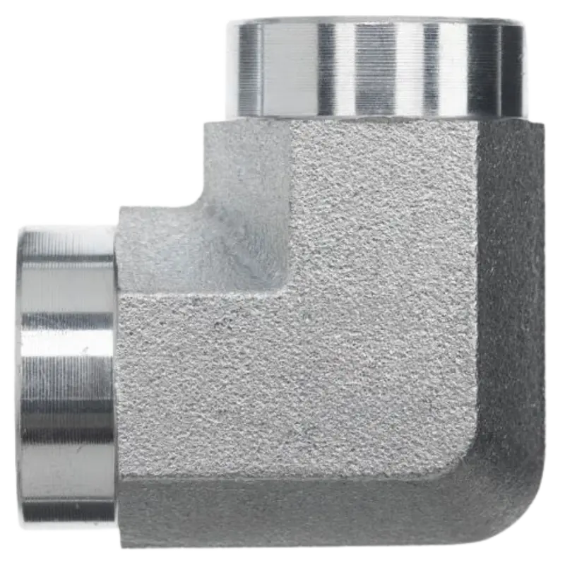 5504-16-12-Ss : Onehydraulics 90-Degree Stainless Adapter, 1-11-1/2 (-16) Female Nptf X 3/4-14 (-12) Female Nptf, 3600Psi 1