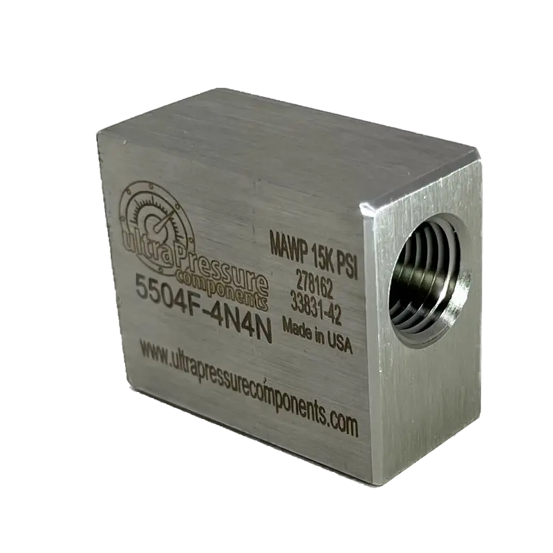 5504F-8N8n : Upc 1/2" Female Npt X 1/2" Male Npt 90, Stainless Steel, 15,000Psi 1