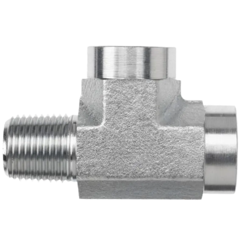 5602-20-20-20-Ss : Onehydraulics Street Tee Stainless Adapter, 1-1/4-11-1/2 (-20) Male Npt X 1-1/4-11-1/2 (-20) Female Npt X 1-1/4-11-1/2 (-20) Female Npt, 3000Psi 1