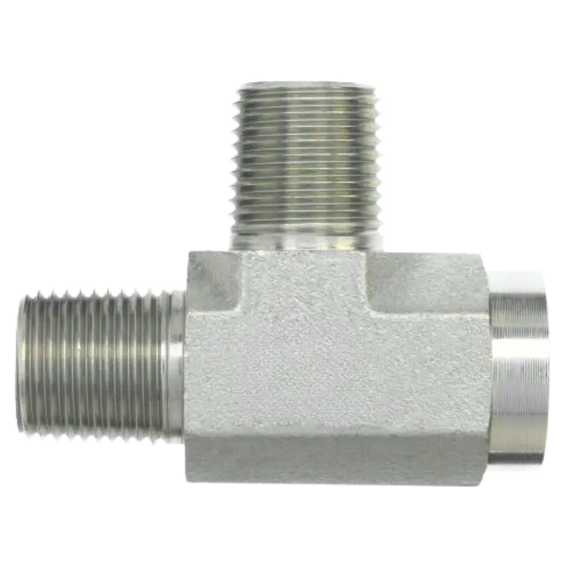 5603-12-12-12-Ss : Onehydraulics Tee Stainless Adapter, 3/4-14 (-12) Male Nptf X 3/4-14 (-12) Female Nptf X 3/4-14 (-12) Male Nptf, 4800Psi 1