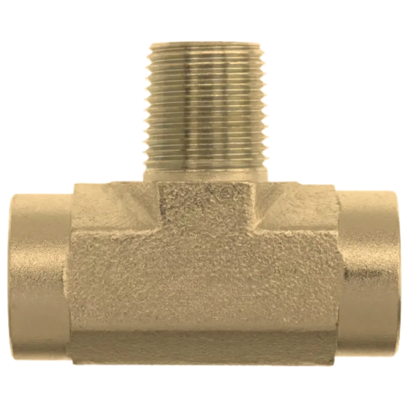 5604-08-08-08-B : Onehydraulics Branch Tee Brass Adapter, 1/2-14 (-08) Female Npt X 1/2-14 (-08) Female Npt X 1/2-14 (-08) Male Npt, 3200Psi 1