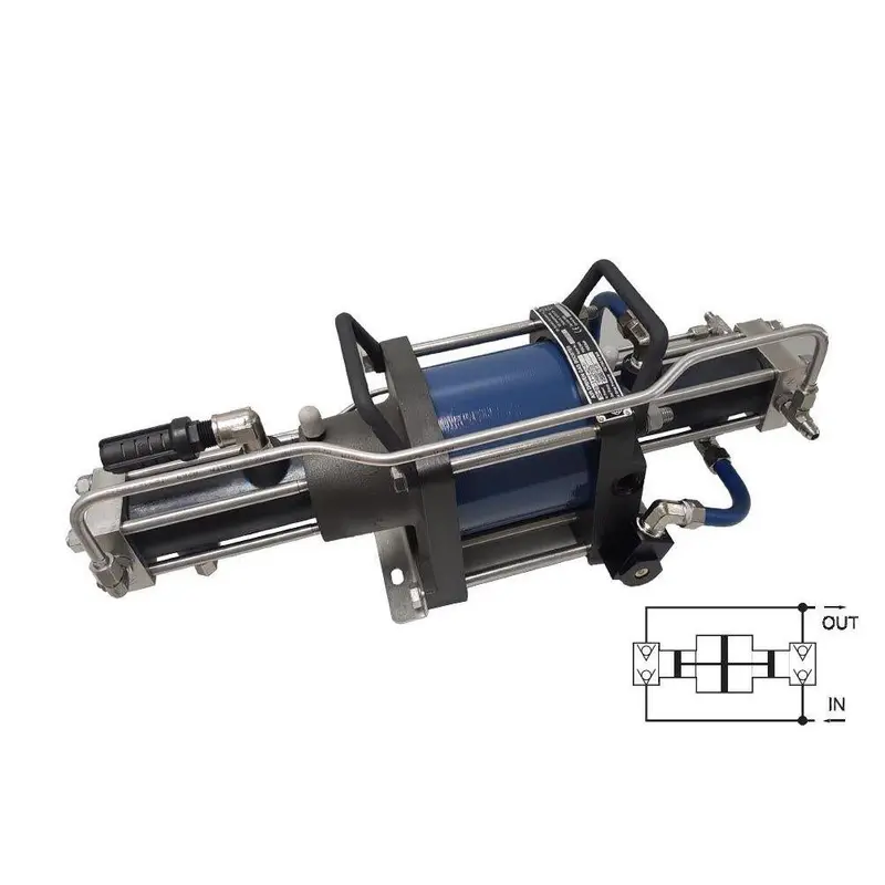 5G-Ds-30 : Hii Gas Booster, Double Acting, Single Drive, Single Stage, 3000Psi, 6.2In3 (101Cc), Combo Port Inlet, Combo Port Outlet 1