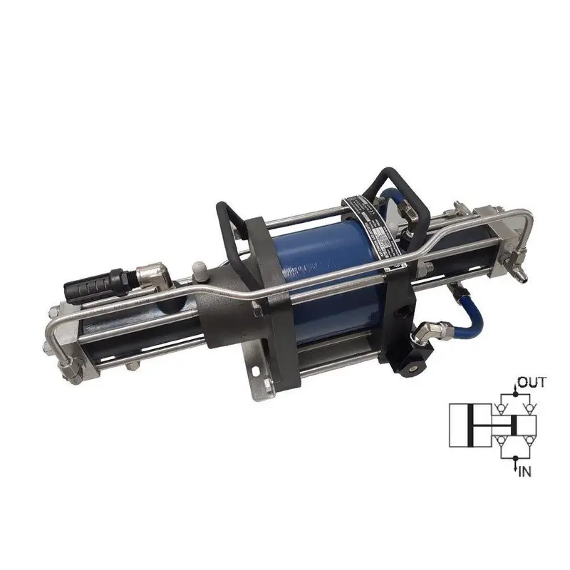 5G-Ds-4 : Hii Gas Booster, Double Acting, Single Drive, Single Stage, 400Psi, 24.1In3 (395Cc), #10 Sae (5/8") Inlet, #10 Sae (5/8") Outlet 1