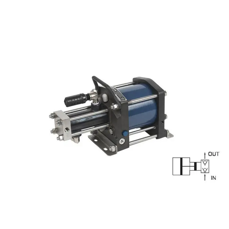 5G-Ss-14 : Hii Gas Booster, Single Acting, Single Drive, Single Stage, 1300Psi, 7In3 (115Cc), Combo Port Inlet, Combo Port Outlet 1