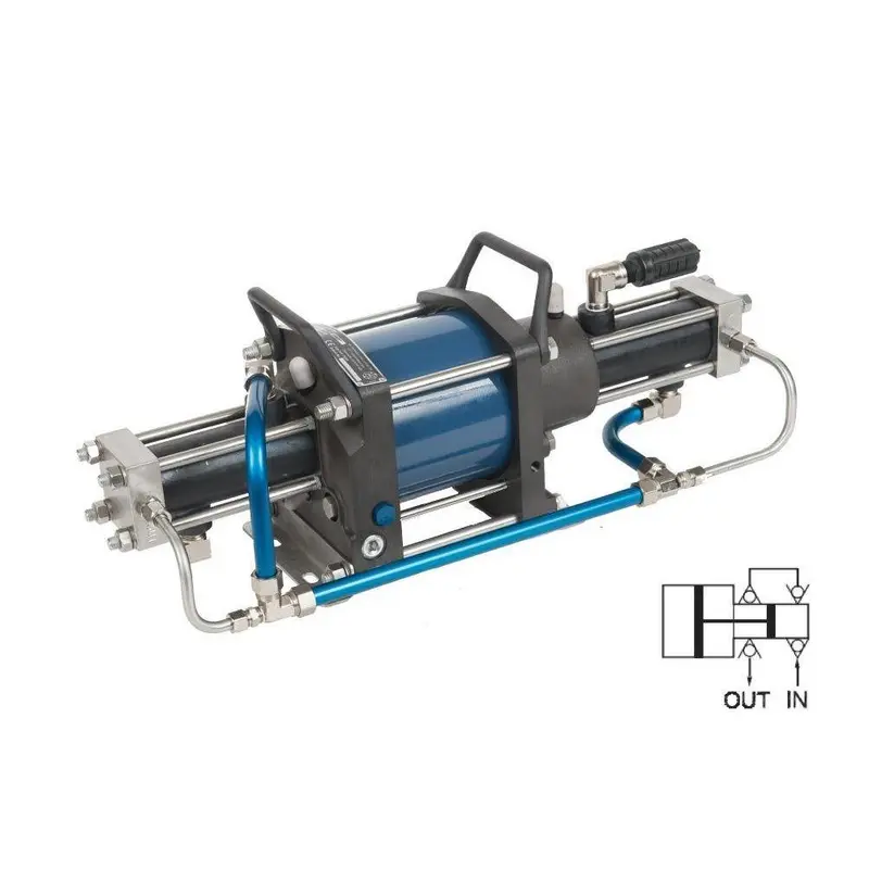 5G-Ts-4 : Hii Gas Booster, Two Stage, Single Drive, 380Psi, 12In3 (196Cc), #8 Sae (1/2") Inlet, #8 Sae (1/2") Outlet 1