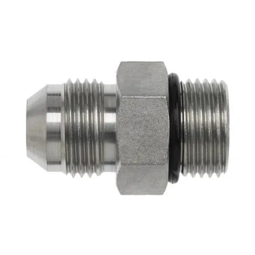 6400-16-24-O : Onehydraulics Straight Steel Rigid Adapter, 1-5/16-12 (-16) Male Jic X 1-7/8-12 (-24) Male Orb, 3000Psi 1