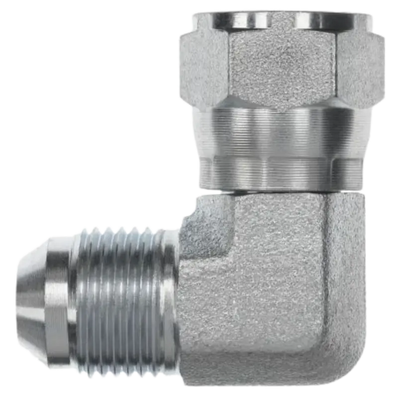 6500-04-02-Fg : Onehydraulics 90-Degree Steel Adapter, 7/16-20 (-04) Male Jic X 5/16-24 (-02) Female Jic, 7500Psi 1