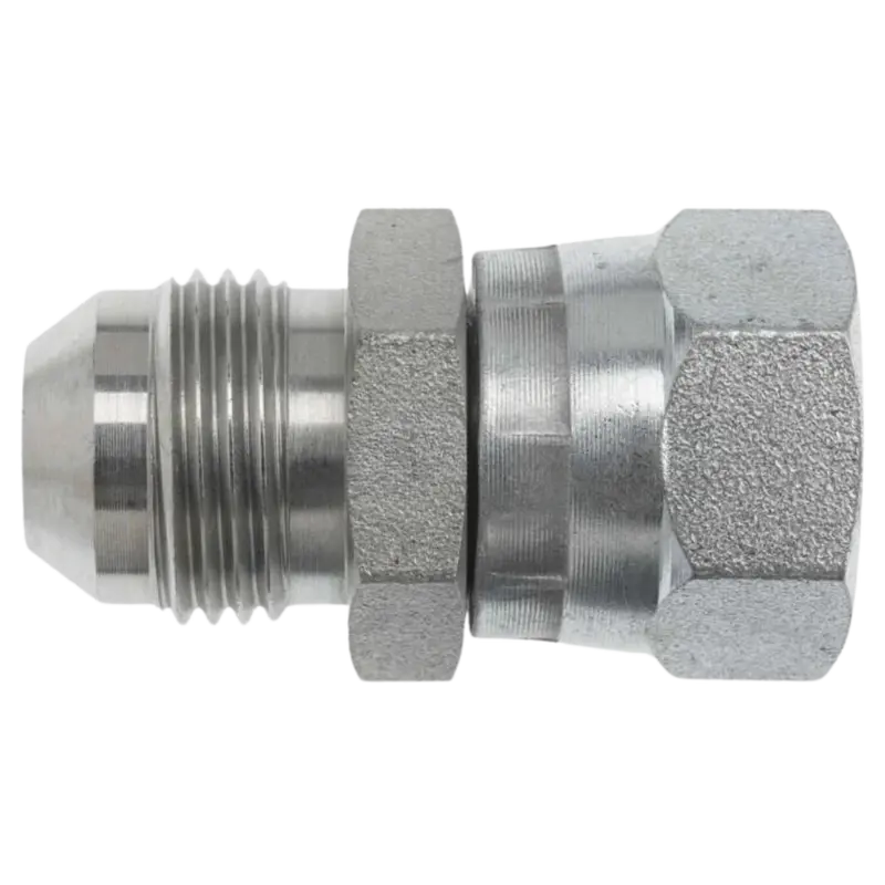 7004-12-12 : Onehydraulics Straight Steel Adapter, 1-1/16-12 (-12) Male Jic X 3/4-14 (-12) Female Bspp Swivel, 2900Psi 1