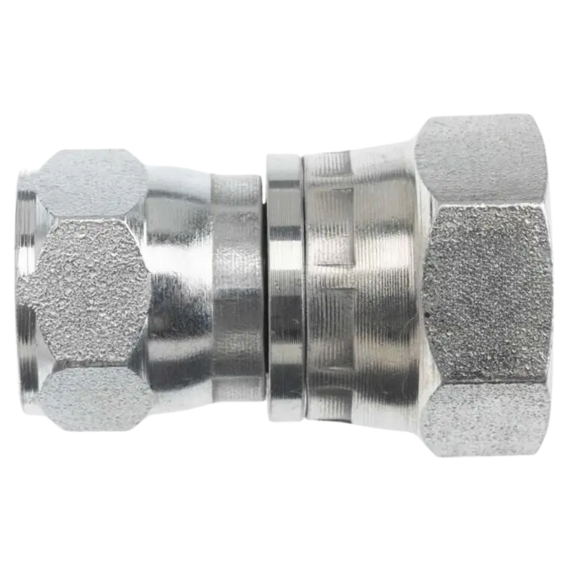 7023-06-06 : Onehydraulics Straight Steel Adapter, 9/16-18 (-06) Female Jic Swivel X 3/8-19 (-06) Female Bspp, 5000Psi 1