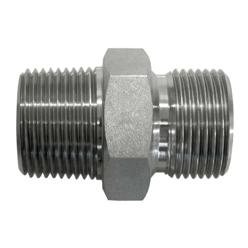 7032-16-16: Onehydraulics Straight Steel Rigid Adapter, 1-11-1/2 (-16) Male Npt X 1-11 (-16) Male Bspp, 3000Psi 1