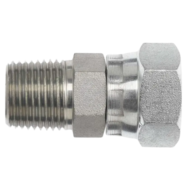 7034-12-12 : Onehydraulics Straight Steel Adapter, 3/4-14 (-12) Male Npt X 3/4-14 (-12) Female Bspp Swivel, 2900Psi 1