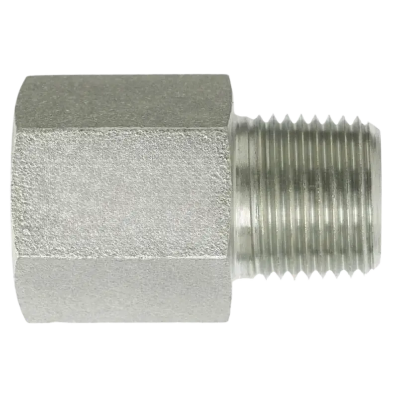 7040-08-08 : Onehydraulics Straight Steel Adapter, 1/2-14 (-08) Female Npt X 1/2-14 (-08) Male Bspt, 5000Psi 1