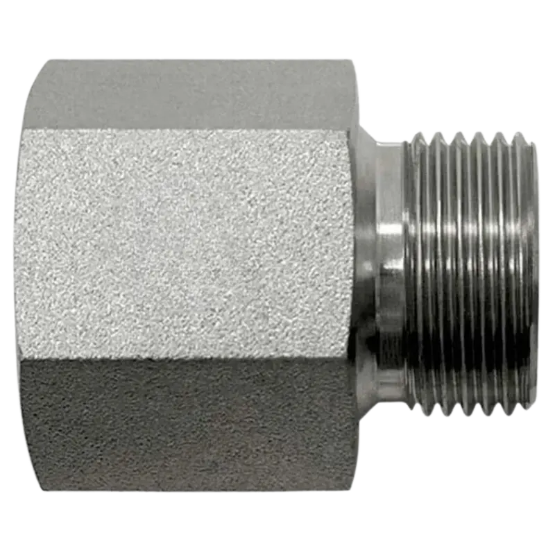 7042-16-16 : Onehydraulics Straight Steel Adapter, 1-11-1/2 (-16) Female Nptf X 1-11 (-16) Male Bspp With 60-Degree Flare, 3000Psi 1