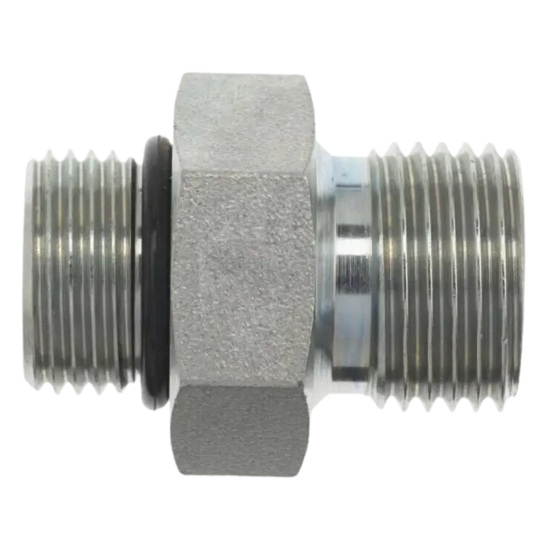 7062-16-12 : Onehydraulics Straight Steel Rigid Adapter, 1-5/16-12 (-16) Male Orb X 3/4-14 (-12) Male Bspp, 4000Psi 1