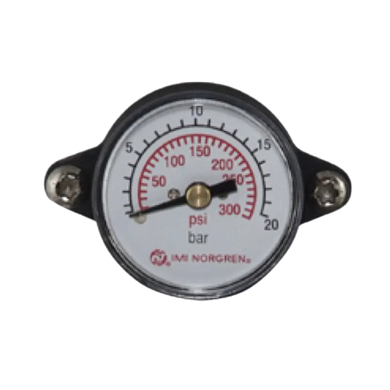 820073-02Kit : Norgren Excelon Plus Integrated 200Psi (20 Bar) Dual Scale Pressure Gauge 1
