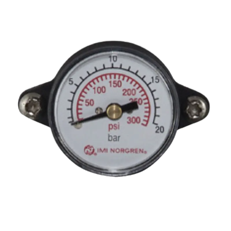 820073-03Kit : Norgren Excelon Plus Integrated 20Psi (4 Bar) Dual Scale Pressure Gauge 1