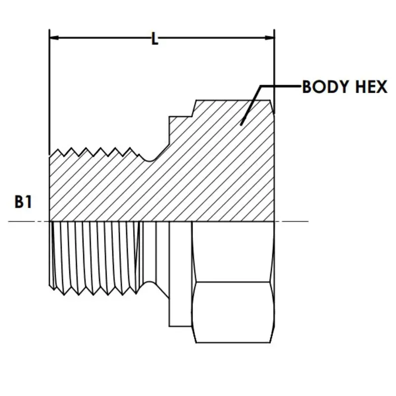 8555-P-14 : Onehydraulics Steel Plug, M14 X 1.5 (14Mm) Male Metric 2
