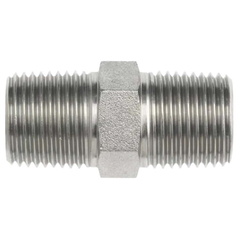 9000-20-20 : Onehydraulics Straight Steel Adapter, 1-1/4-11 (-20) Male Bspt X 1-1/4-11 (-20) Male Bspt, 3000Psi 1