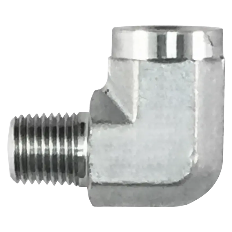 9002-04-04 : Onehydraulics 90-Degree Steel Adapter, 1/4-19 (-04) Male Bspt X 1/4-19 (-04) Female Bspt Elbow 1