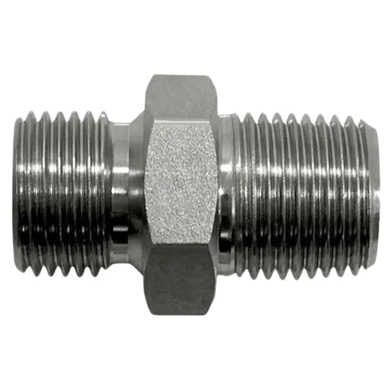 9020-12-12 : Onehydraulics Straight Steel Adapter, 3/4-14 (-12) Male Bspp X 3/4-14 (-12) Male Bspt, 4000Psi 1