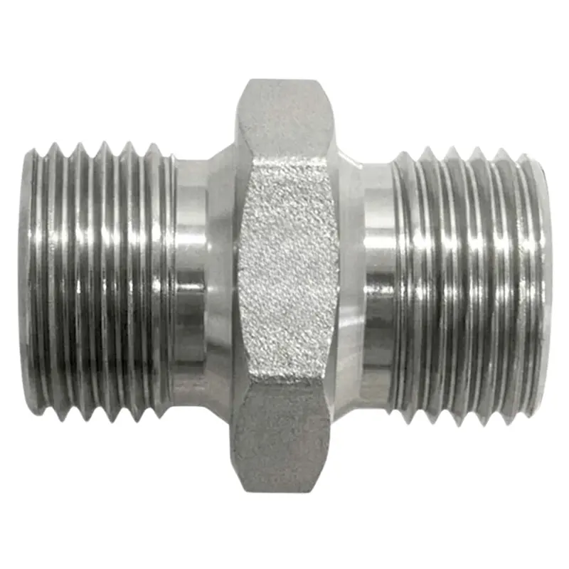 9022-16-12 : Onehydraulics Straight Steel Adapter, 1-11 (-16) Male Bspp X 3/4-14 (-12) Male Bspp, 3000Psi 1