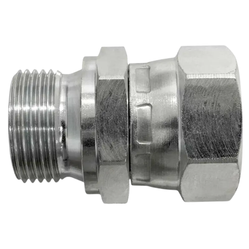 9024-20-20 : Onehydraulics Straight Steel Adapter, 1-1/4-11 (-20) Male Bspp X 1-1/4-11 (-20) Female Bspp Swivel 1