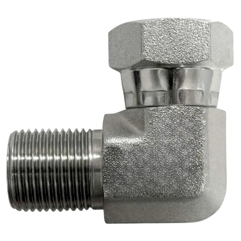 9224-02-02-Fg : Onehydraulics 90-Degree Steel Adapter, 1/8-28 (-02) Male Bspp X 1/8-28 (-02) Female Bspp Swivel, 5000Psi 1