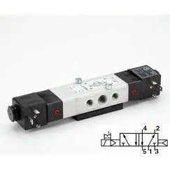 9710010303612060 : Herion 97100 Namur Series 120Vac 5/2 Solenoid/Solenoid With 1/4 Npt Ports, No Connector 1