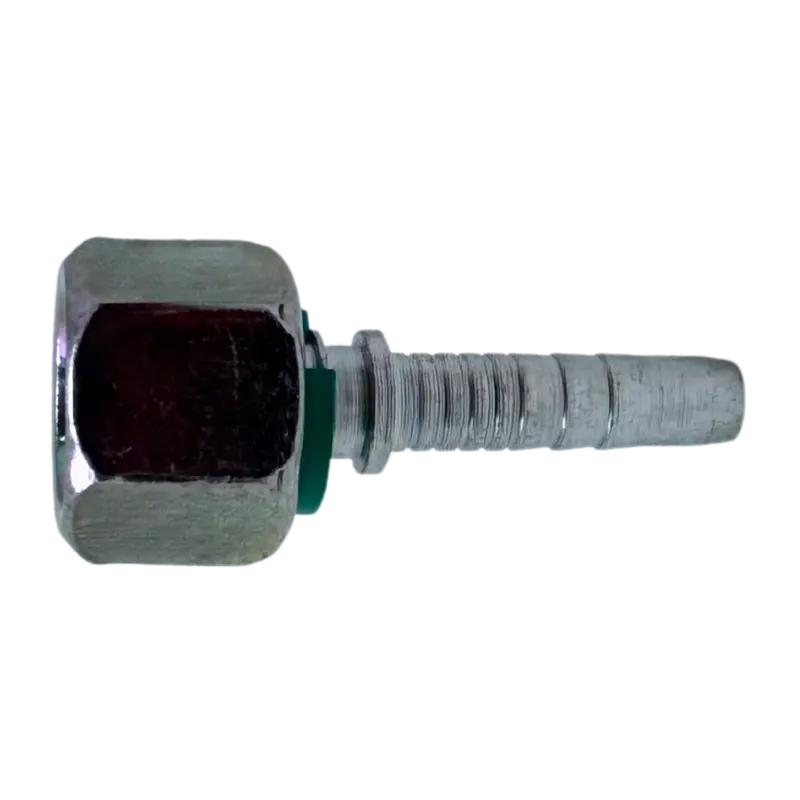 A-0404-Fbpo : Alfagomma Straight Steel Fitting Insert, 1/4 (-04) Hose X 1/4-19 (-04) Female Bsp Swivel 1